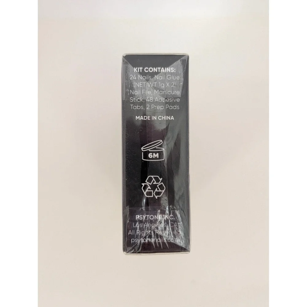 Psytone Runway Inspired Press On Nails Neutral Color, Glitter 3‎ Packs 24ct Kit